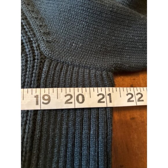 Athleta Green Knit Sweater Size Medium Wool Blend - Picture 5 of 6